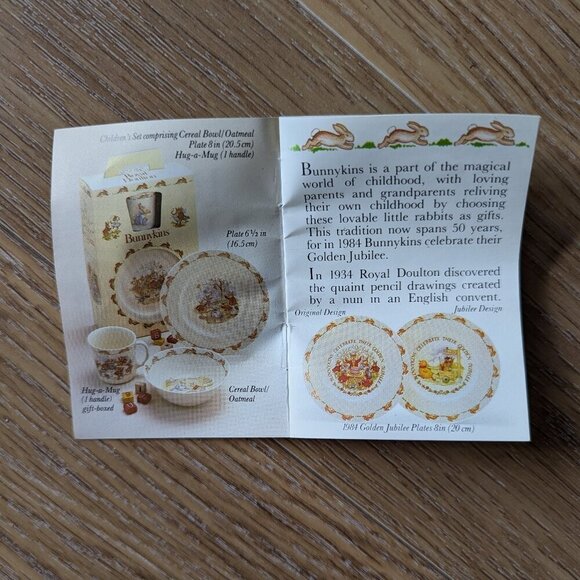Royal Doulton Bunnykins Children's Dining Set | Vintage NIB - Picture 4 of 4